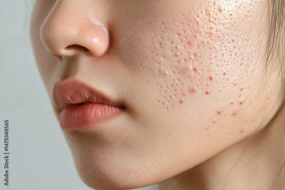 Obraz premium woman with a red nose and white face