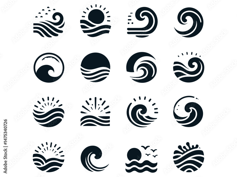 Wave Vector Icon Pack Wave Vector Icon Pack