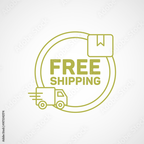 Free shipping icon, Free delivery vector icon