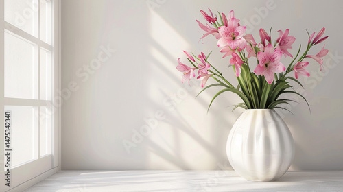 pink and pink apple tree in vase