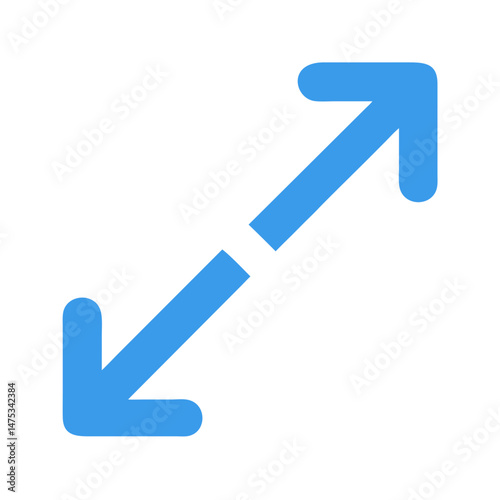 Blue expansion arrows pointing outwards on a black backdrop
