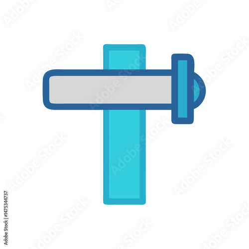 Simple turquoise barrier icon illustration on a White Background