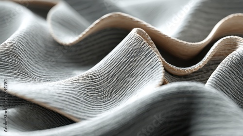 Organic Cotton Fabric Texture Close-Up 3D Illustration