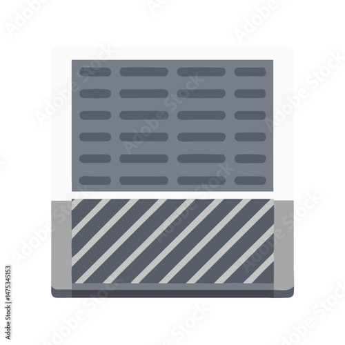 Flat design icon showing a data storage device