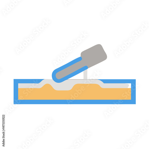 Spreading cream concept for skincare and beauty treatments