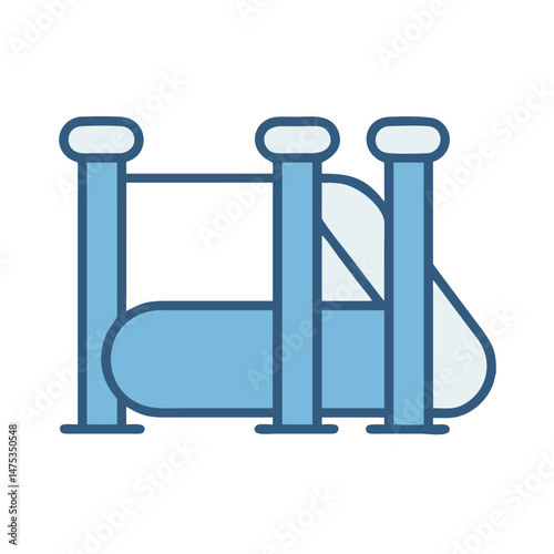 Modern Flat Design Turnstile Illustration on White Background