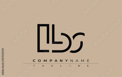 Bilde på lerret LBS abstract letter design
