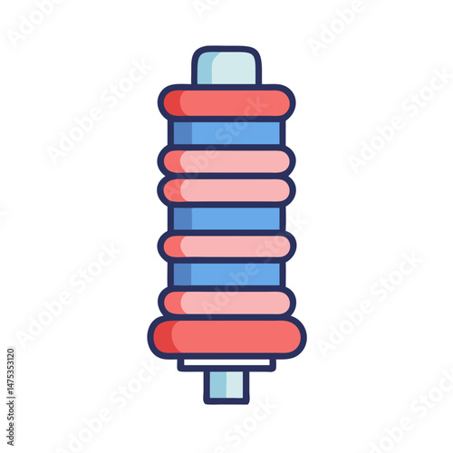 Colorful stacked object illustration for decorative or creative projects