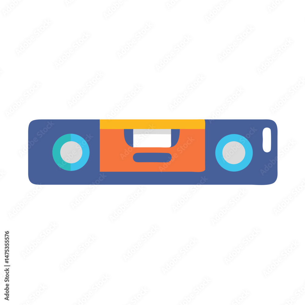 Flat design level tool on a White Background illustration Flat design level tool on a White Background illustration