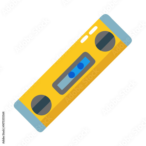 Yellow level stock image for construction and design applications