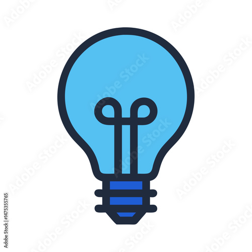 Light bulb icon showing concept of idea and creativity