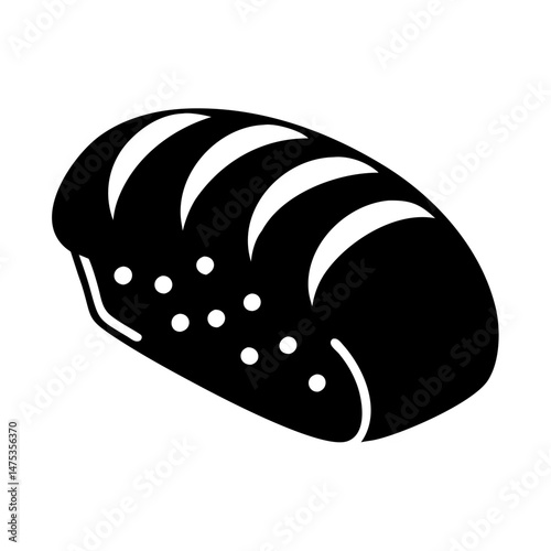 Loaf of Sliced Bread Illustration with a Collection of Round Dots