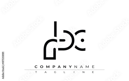 RBC abstract letter design. Modern Business Logo Design With Abstract Typography and Contemporary Style