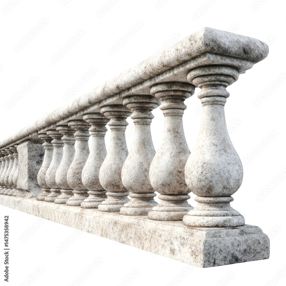 Fototapeta premium Elegant Stone Balustrade Timeless Design Classic Architecture