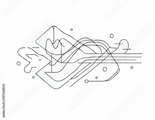 VPN Connection Line Art