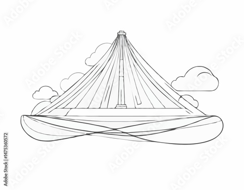 VPN Connection Line Art