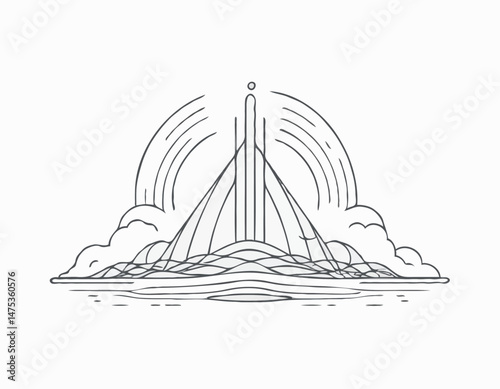 VPN Connection Line Art
