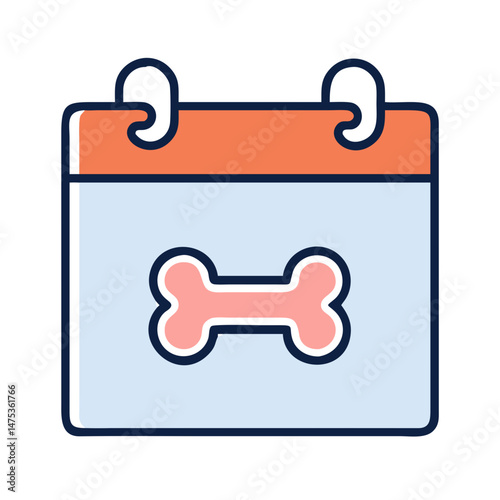 Pet appointment reminder featuring dog bone calendar graphic