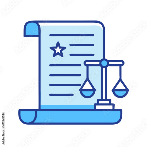 Legal Document with Scale: Symbolizing Law and Judgement