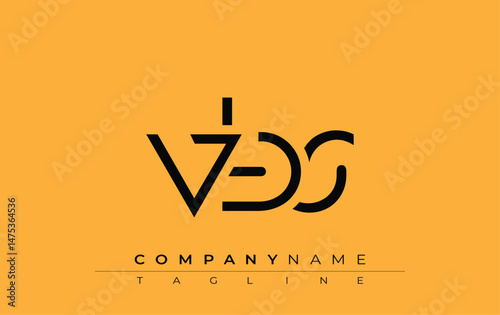 VBS abstract letter design. Modern Business Logo Design With Abstract Typography and Contemporary Style