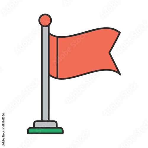 Simple flag icon design for various applications usage