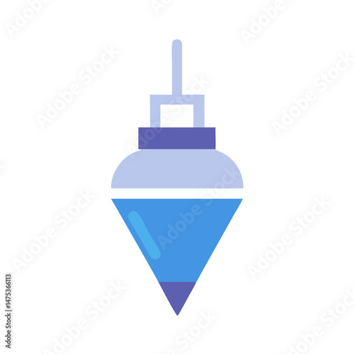 Modern plumb bob icon symbol with White Background