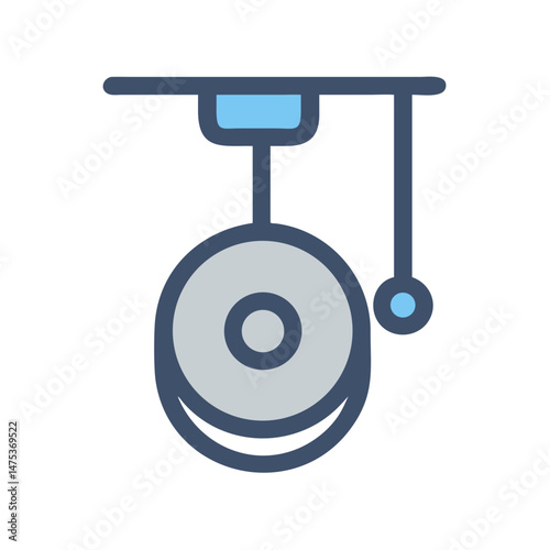 Modern School Bell Icon for Education and Notification
