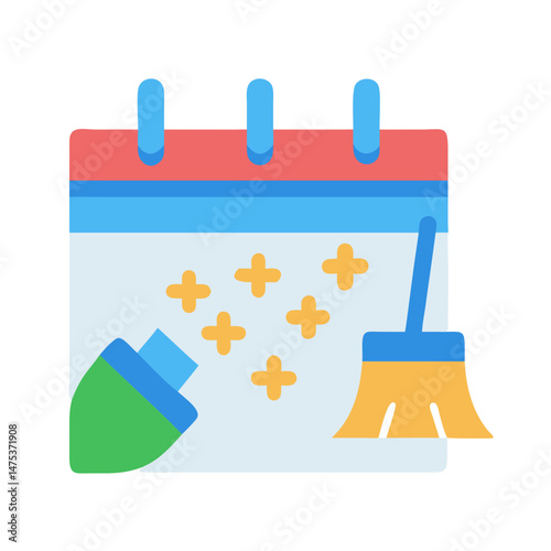 Scheduled cleaning service appointment reminder for the home or office