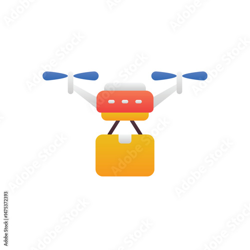 Drone Delivery Vector icon