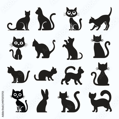pet, animal, cartoon, cat, illustration, vector, kitten, silhouette, friends, puppy, standing, dog, cute, mammal, drawing, sitting, black, symbol, domestic, collection, tail, playing, playful, chalder