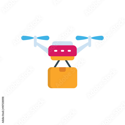 Drone Delivery Vector icon
