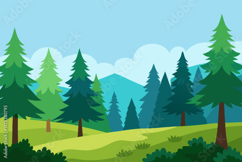 forest in the mountains