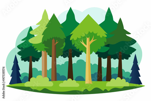 vector illustration of a forest