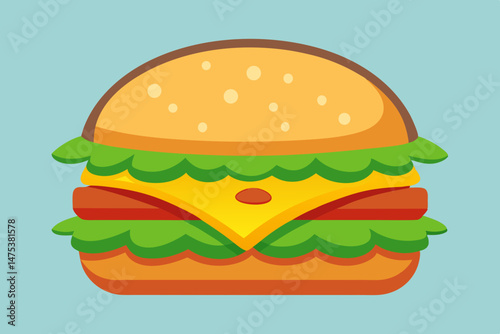 hamburger on a white background