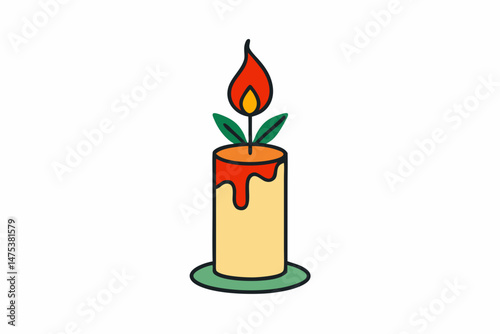 vector illustration of a candle