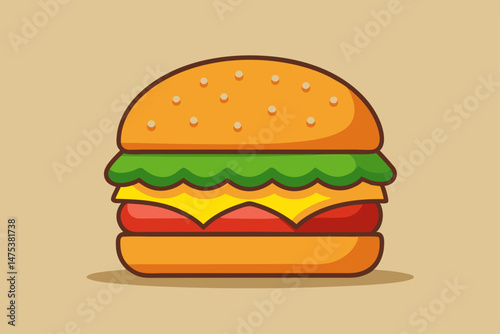 burger and fries