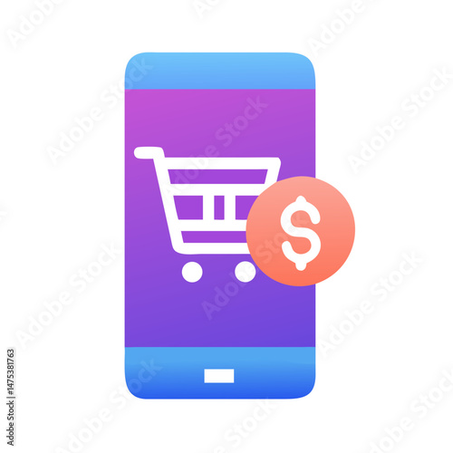 Mobile shopping cart app for online purchasing power