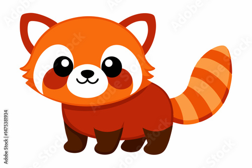 red panda cute small cartoon baby character
