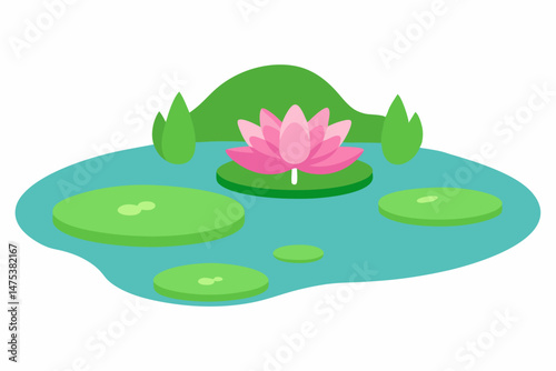 pink water lilies