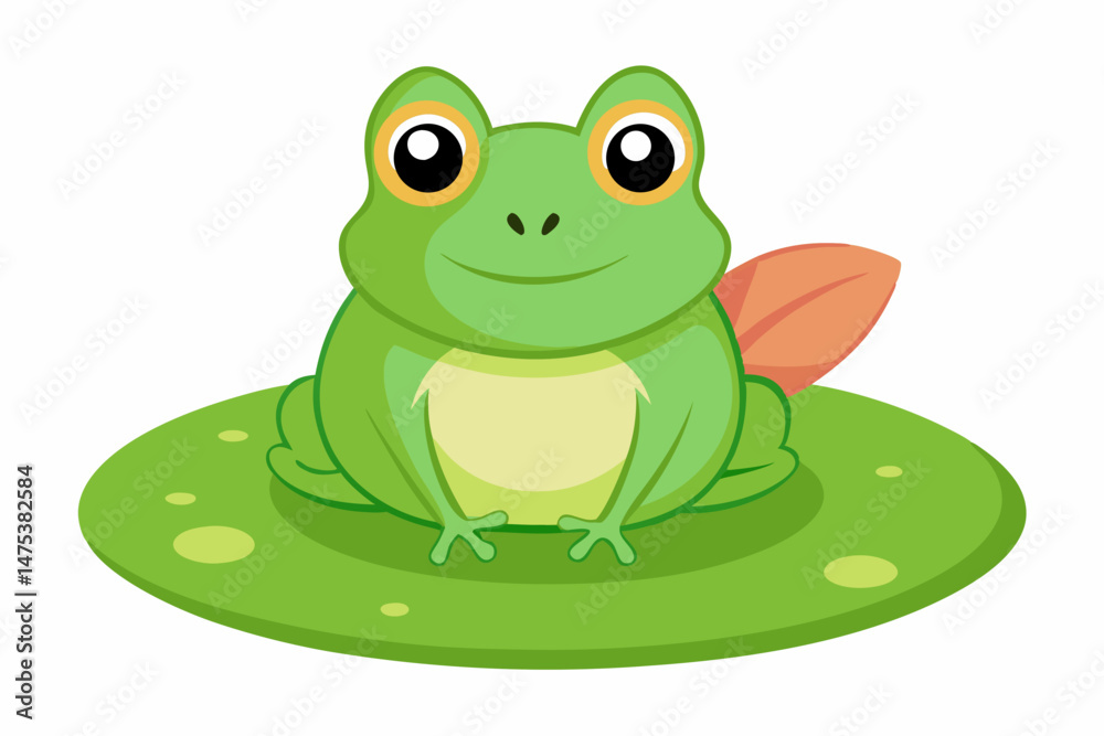 Fototapeta premium green frog on a white background