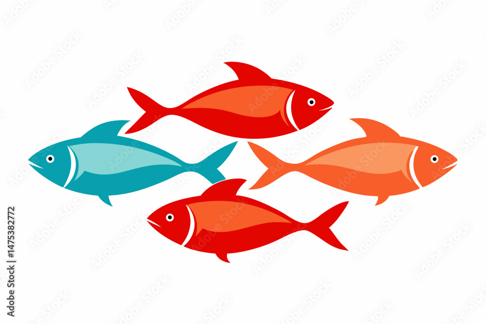 Naklejka premium vector illustration of a fish