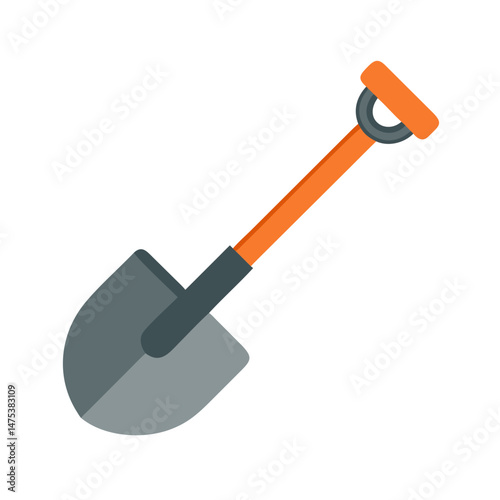 Isolated shovel on White Background for agriculture or gardening