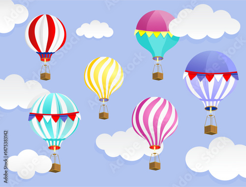Wallpaper Mural Flying balloons Torontodigital.ca