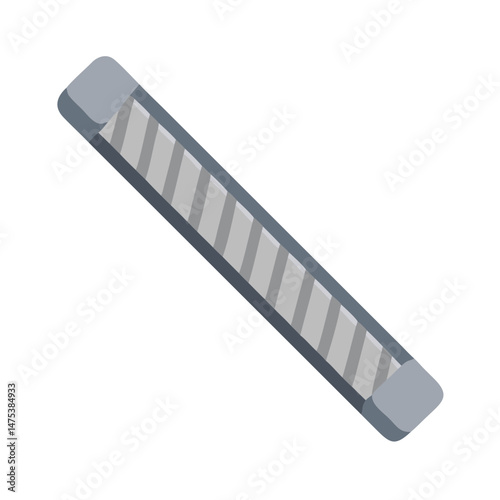 Isolated gray metal file tool on White Background