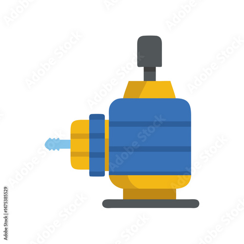 Isolated flat vector illustration of woodworking router machine tool