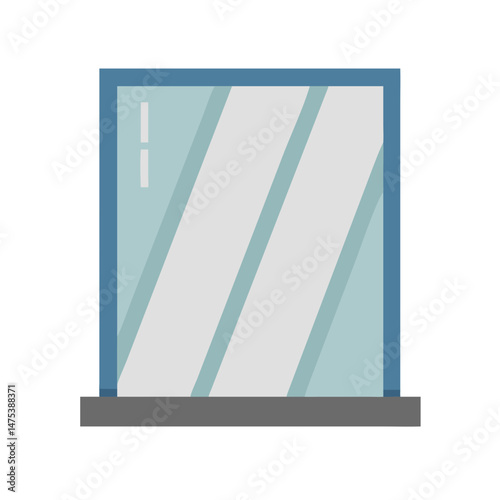 Window on a White Background in flat style graphic
