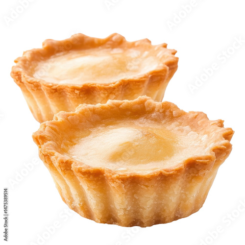 Tartlet tart shells arranged on a Transparent background ready for filling with sweet or savory ingredients, Tartlet tart shells isolated on PNG background