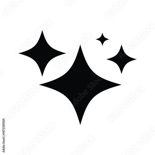 Sparkling Clean Icon Set vector. star icon vector