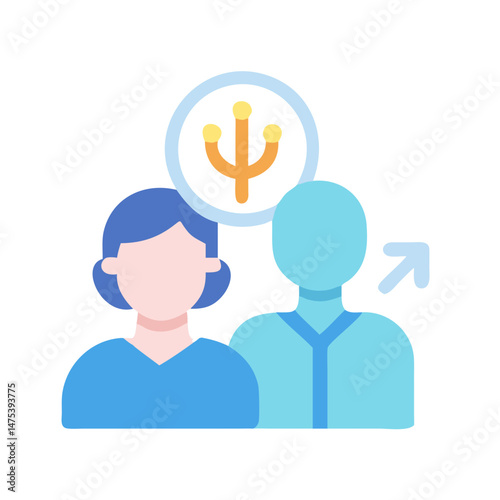 Teletherapy Session with Psychologist and Patient Illustration Concept