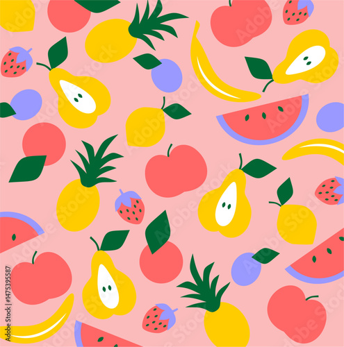 Tropical fruit pattern